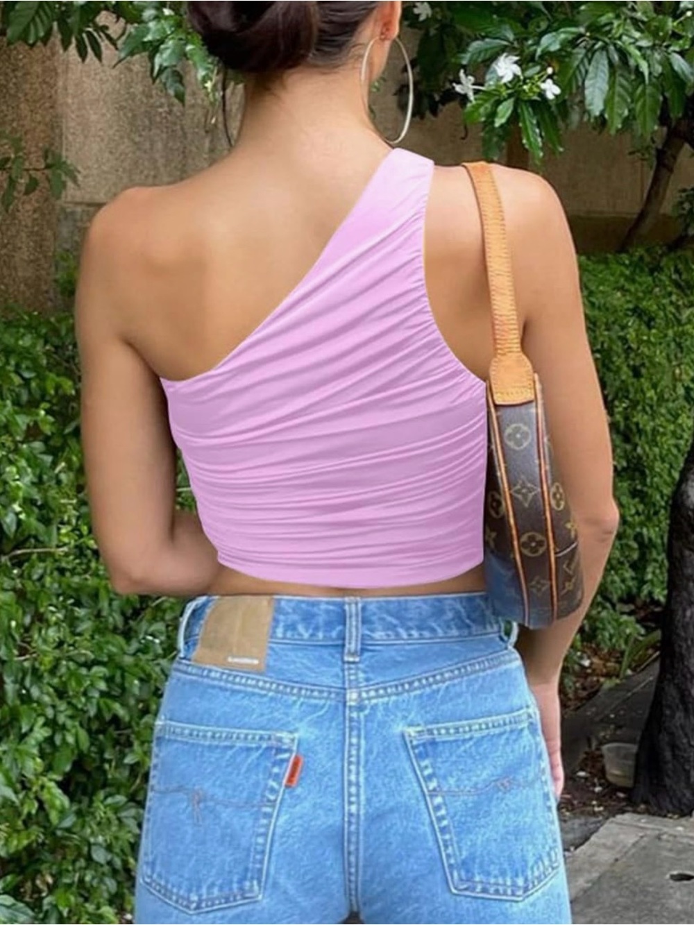 Lilac One-Shoulder Top - Picture 3 of 3
